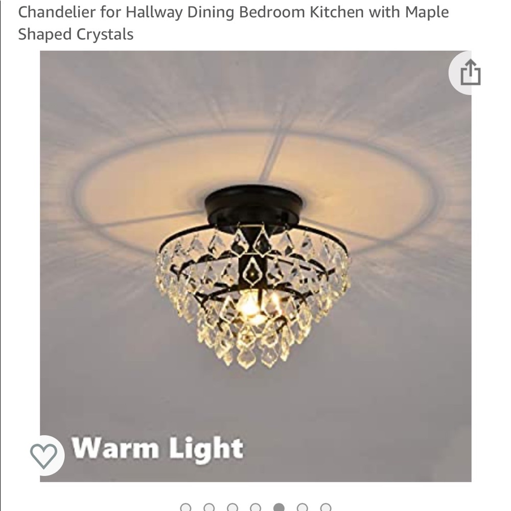 Crystal Look Light Chandelier - Picture 6 of 10